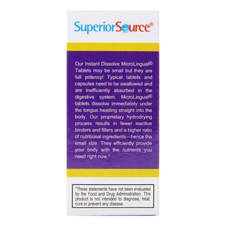 Superior Source No Shot B-1 100 mg - 100 Comprimidos: Vitamina B1 Essencial para o Metabolismo Brasileiro - Imagem 3