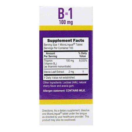 Superior Source No Shot B-1 100 mg - 100 Comprimidos: Vitamina B1 Essencial para o Metabolismo Brasileiro - Imagem 4