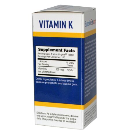 Superior Source, Vitamina K 100 mcg - 100 Tabletes - Image 2