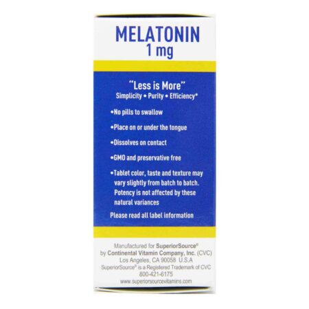 Superior Source, Melatonina - 1 mg - 100 Tabletes - Image 2