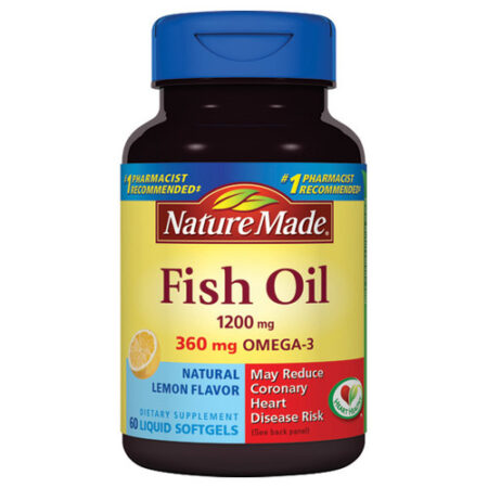 Nature Made Óleo de Peixe 1200 mg, Limão - 60 Cápsulas em Gel