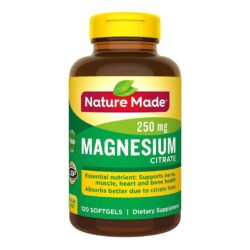 Nature Made Citrato de Magnésio - 120 Cápsulas em Gel: Energia e Bem-Estar para o Seu Dia a Dia