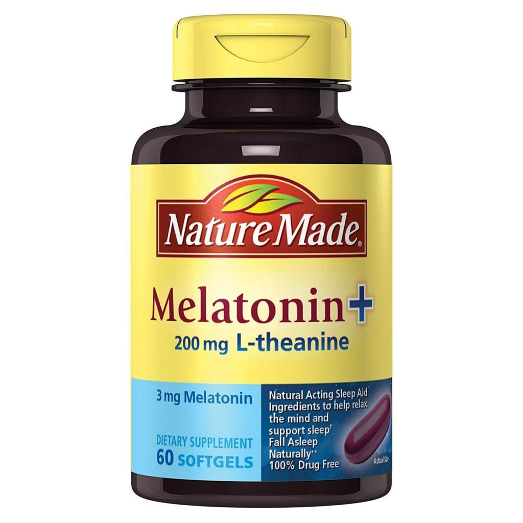 Nature Made Melatonina + L-Teanina 60 Cápsulas Gel: Sono Profundo e Relaxamento Natural