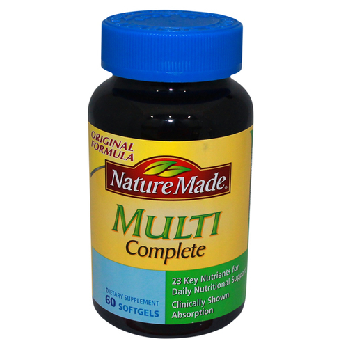 Nature Made Multivitamínico Multi Complete 60 Cápsulas Gel: Energia e Saúde para o Seu Dia