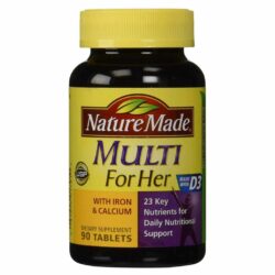 Nature Made Multivitamínico para Elas com Ferro & Cálcio - 90 Tabletes