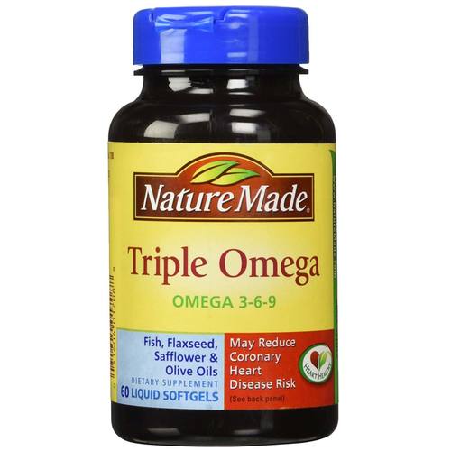 Nature Made Ômega Triplo 60 Cápsulas em Gel - Saúde Cardiovascular e Bem-Estar