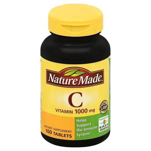 Nature Made Vitamina C 1000mg - 100 Tabletes: Imunidade e Saúde Respiratória no Brasil