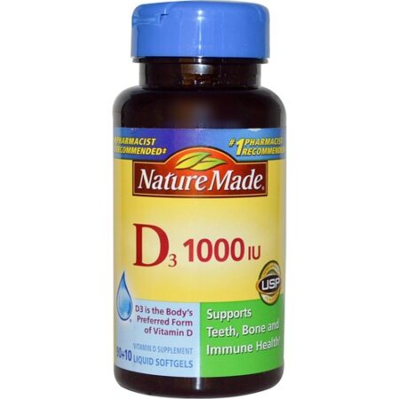 Nature Made Vitamina D3 - 1,000 IU - 100 Cápsulas em Gel líquidas