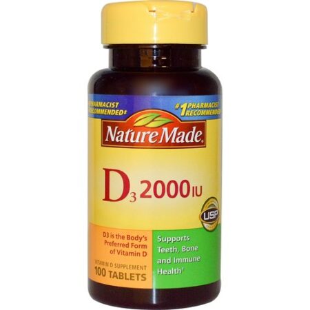 Nature Made Vitamina D3 - 2,000 IU - 100 Tabletes