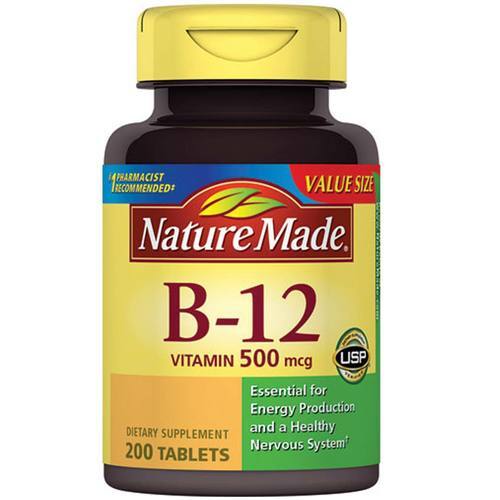 Nature Made Vitamina B-12 500 mcg - 200 Tabletes: Energia e Bem-Estar Diário