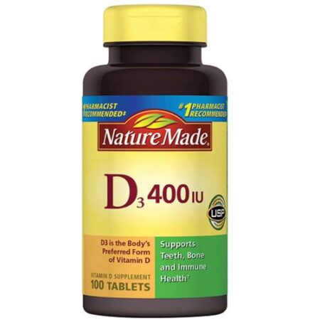 Nature Made Vitamina D3 - 400 IU - 100 Tabletes