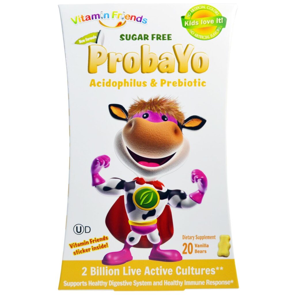 Vitamin Friends Probayo: Ursinhos de Baunilha com Açúcar Grátis para Saúde Intestinal