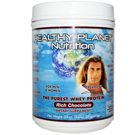 Healthy Planet The Purest Whey Proteína, Chocolate rico - 23 oz