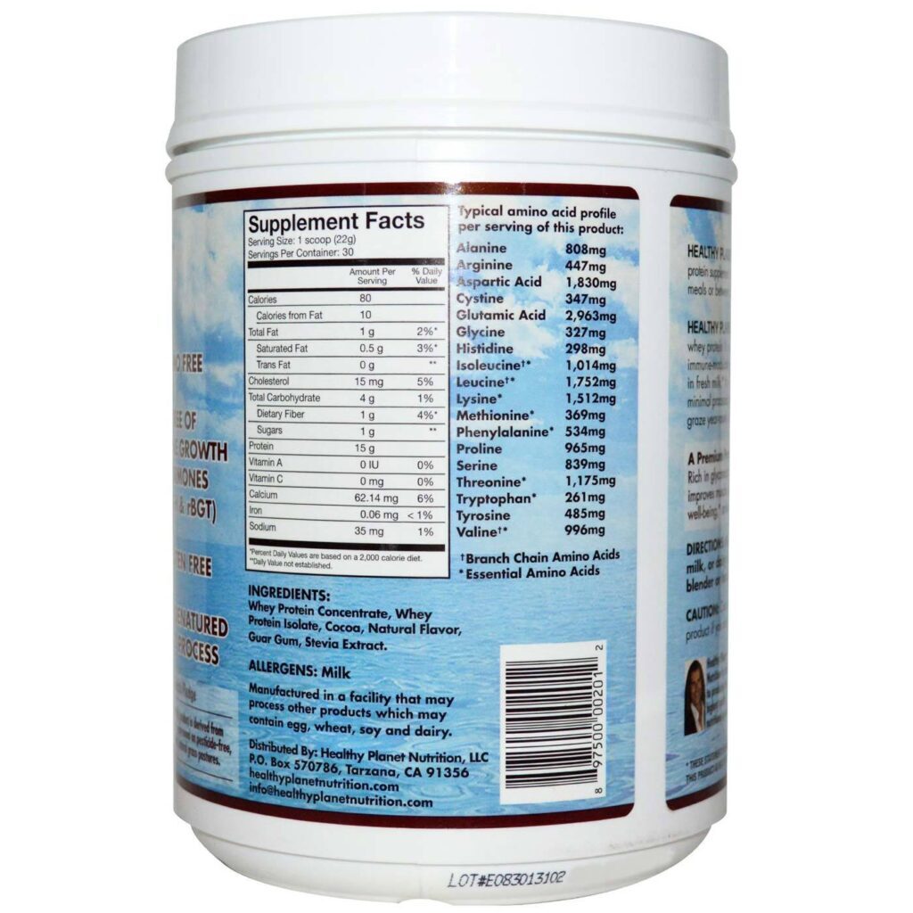 Healthy Planet The Purest Whey Proteína, Sabor Chocolate Rico - 652g (23 oz) - Imagem 2
