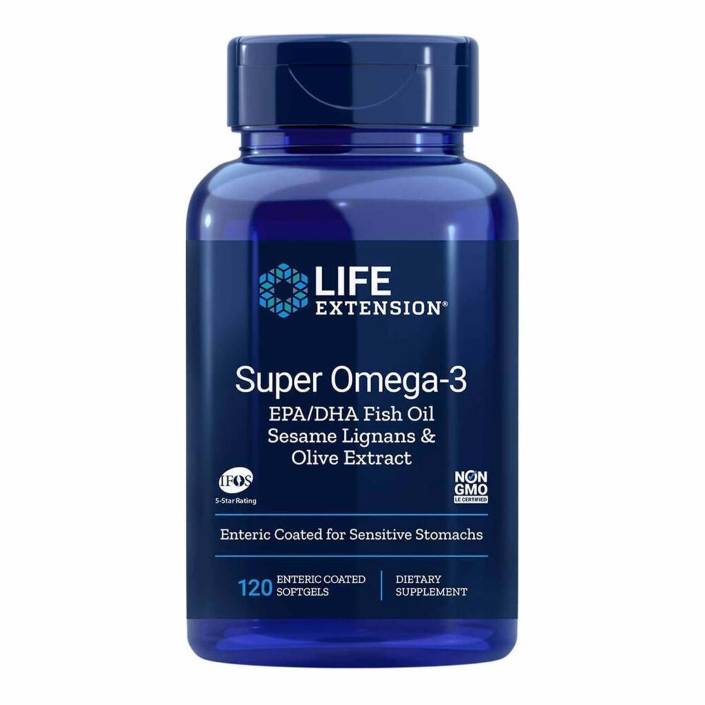Life Extension Super Ômega-3 Mais - 120 Cápsulas Gel: Saúde Cardiovascular e Cerebral Completa