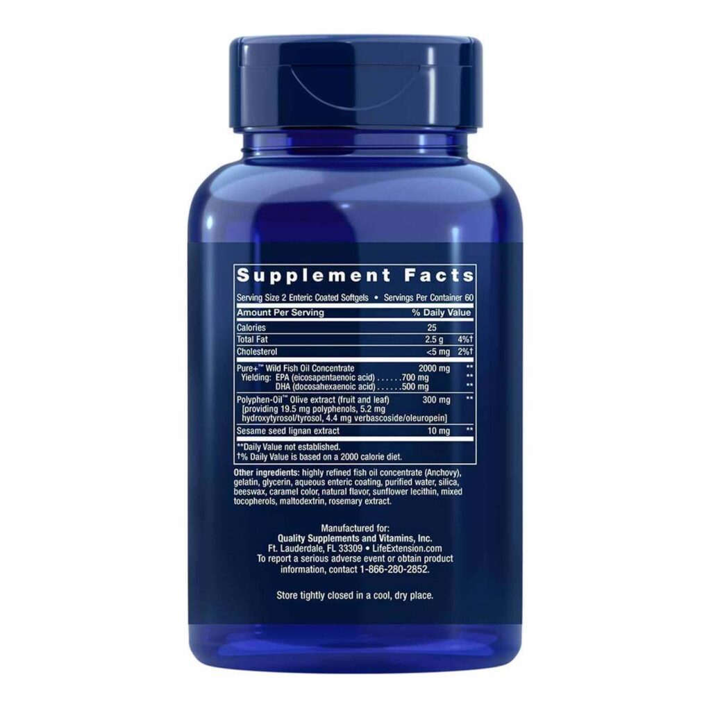 Life Extension Super Ômega-3 Mais - 120 Cápsulas Gel: Saúde Cardiovascular e Cerebral Completa - Imagem 3