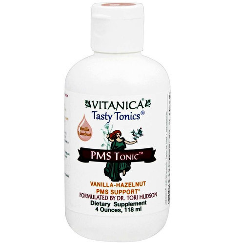 Vitanica PMS Tonic Avelã Baunilha - 118ml (4 fl oz) | Alívio Natural para TPM