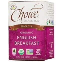 Choice Organic Teas Preto Chá Café da Manhã Inglês - 16 Sachês