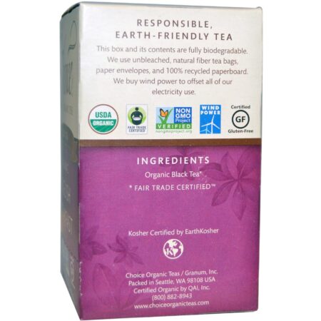 Choice Organic Teas Preto Chá, Café da manhã inglês - 16 Chá Bags - Image 2