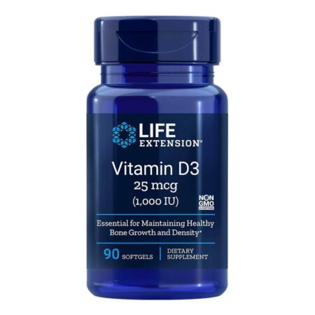 Life Extension, Vitamina D3, 1000 UI - 90 Cápsulas em Gel