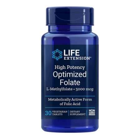 Life Extension, Folato 5000 mcg - 30 Comprimidos Vegetarianos