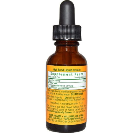 Herb Pharm, Extrato de Semente de Aveia - 30mL (1 fl oz) - Image 2