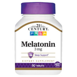 21st Century Melatonina 3 mg - 90 Tabletes para Sono Reparador