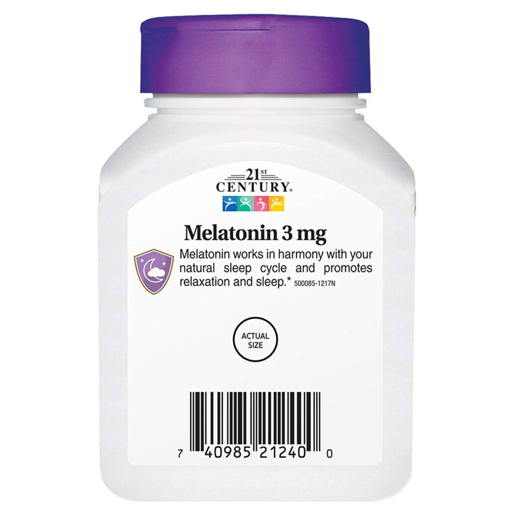 21st Century Melatonina 3 mg - 90 Tabletes para Sono Reparador - Imagem 3