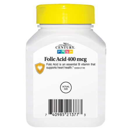 21st Century, Ácido Fólico - 400 mcg - 250 Tabletes - Image 3