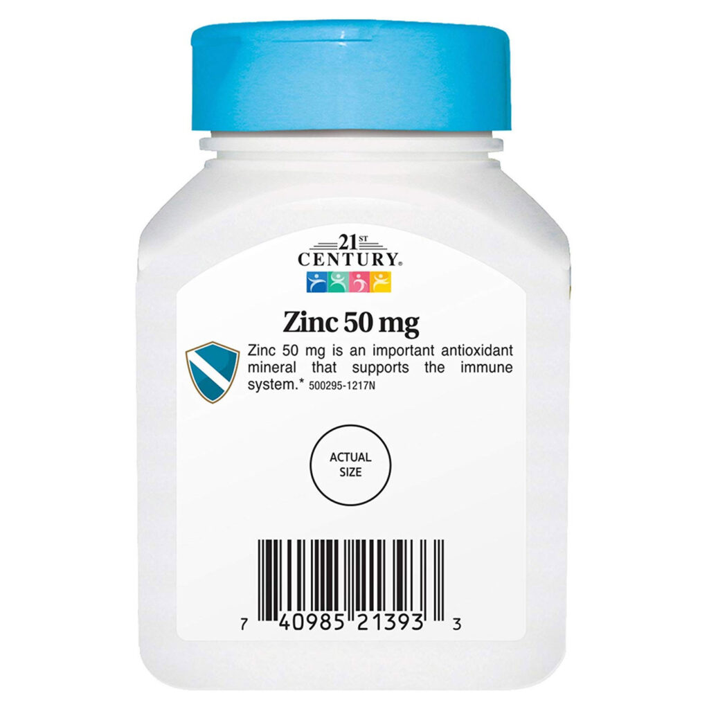21st Century Zinco Quelatado - 50 mg - 110 Comprimidos: Imunidade e Bem-Estar Essencial - Imagem 3