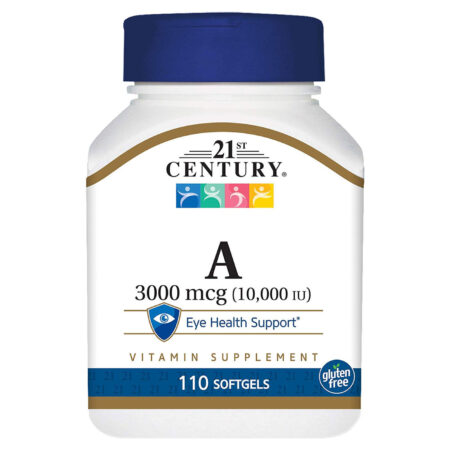 21st Century Vitamina A - 3000 mcg - 110 Cápsulas em gel