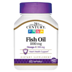Óleo de Peixe 21st Century 1,000 mg - 60 Cápsulas em Gel: Saúde Cardiovascular e Bem-Estar