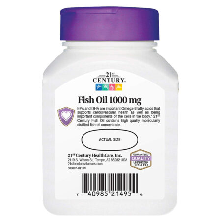 21st Century, Óleo de Peixe - 1,000 mg - 60 Cápsulas em Gel - Image 3