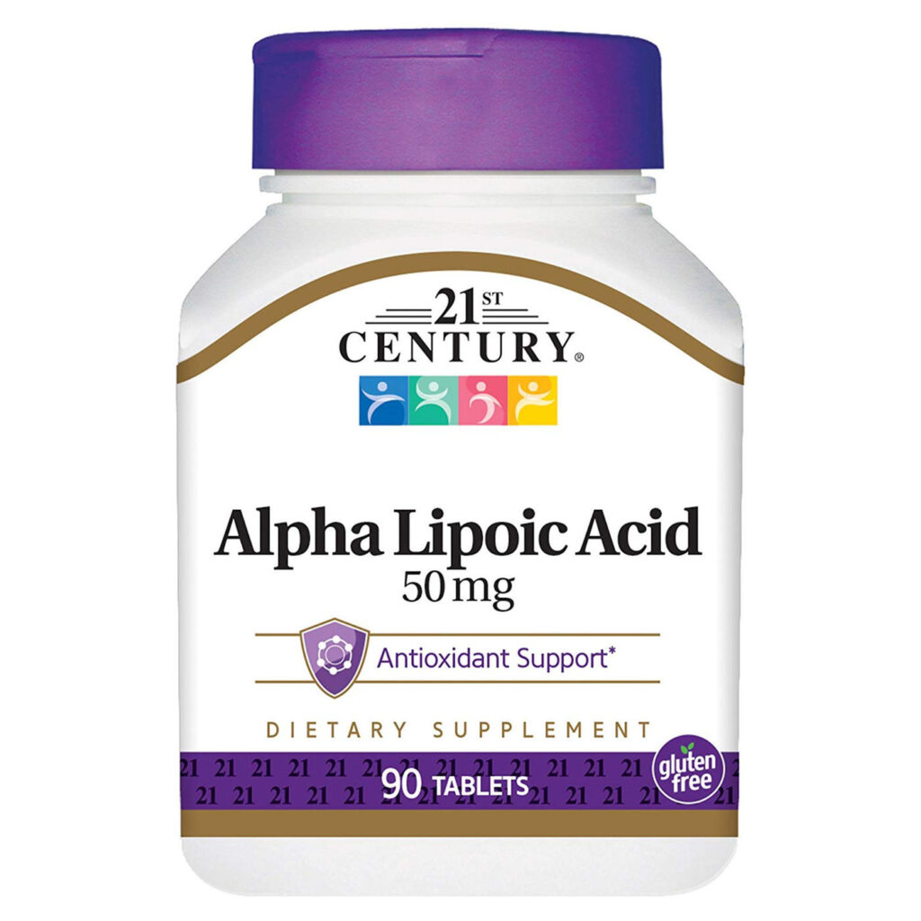 Ácido Alfa-Lipoico 50mg 90 Tabletes 21st Century: Poderoso Antioxidante para Saúde e Vitalidade