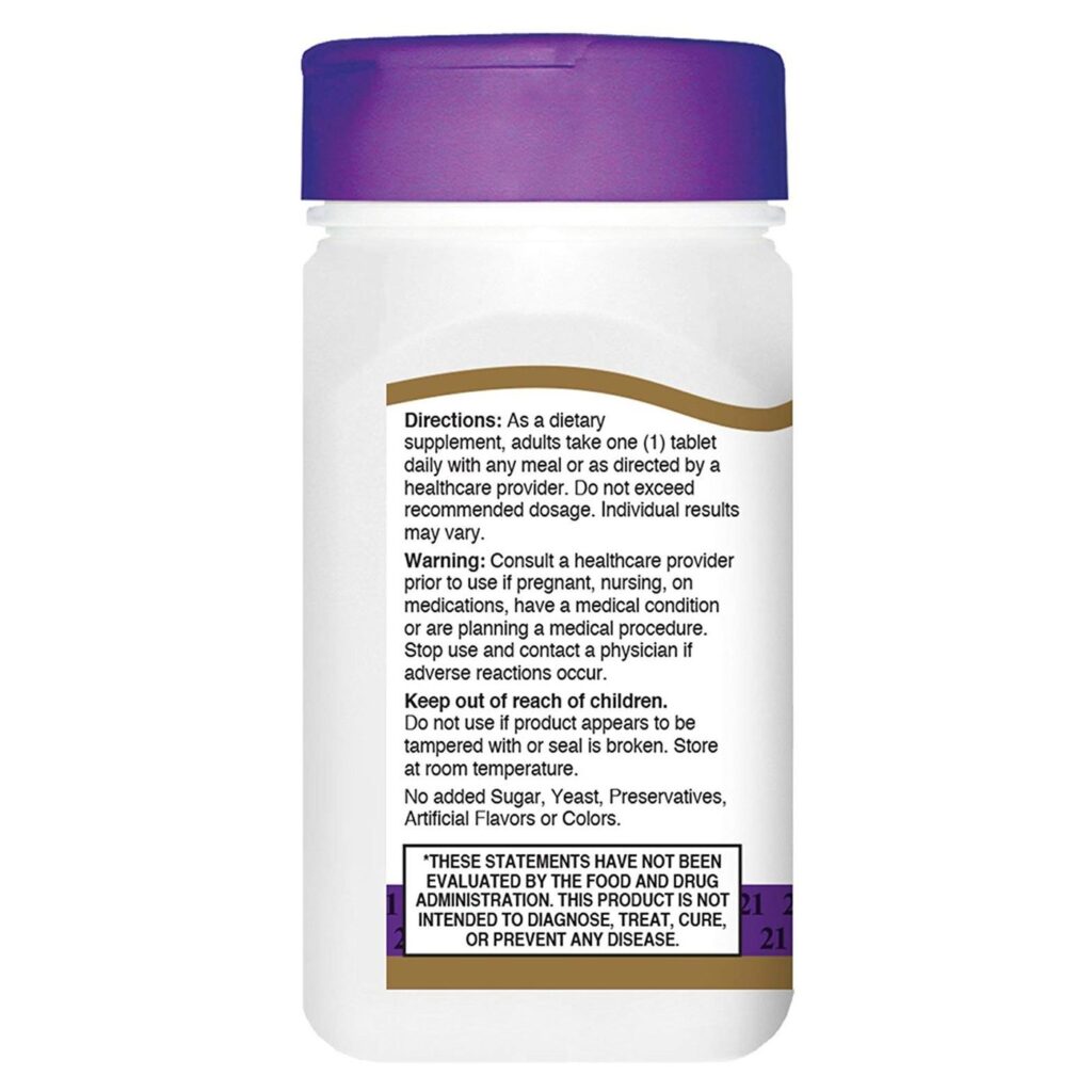 Ácido Alfa-Lipoico 50mg 90 Tabletes 21st Century: Poderoso Antioxidante para Saúde e Vitalidade - Imagem 4