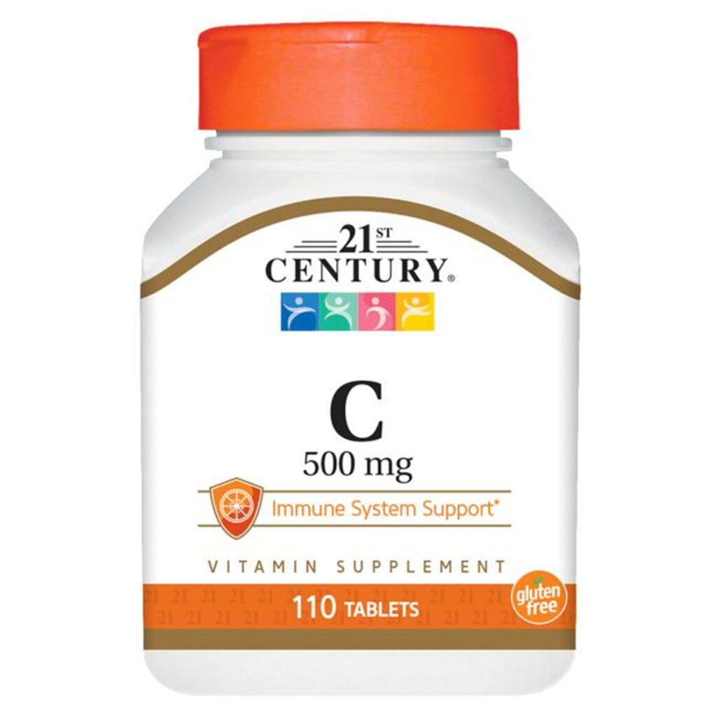 Vitamina C 500mg 21st Century C-500 - 110 Tabletes - Saúde e Imunidade