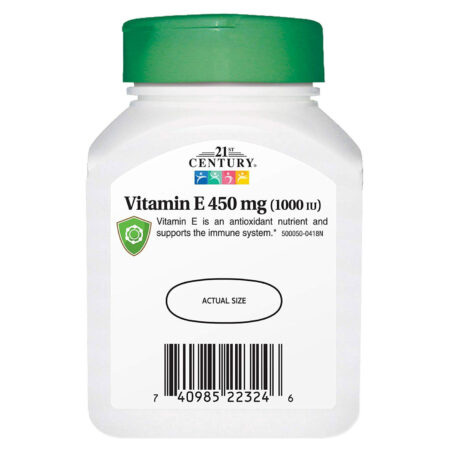 21st Century Vitamina E - 450 mg - 55 cápsulas - Image 3