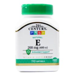 Vitamina E Natural 400 UI 21st Century - 110 Cápsulas em Gel Antioxidante