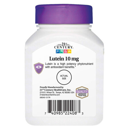 21st Century, Luteína 10 mg - 60 Tabletes - Image 3