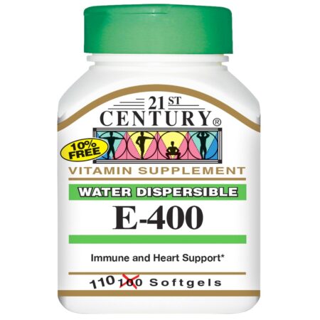 21st Century, Vitamina E-400 - 110 Cápsulas em Gel