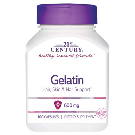 21st Century, Gelatin - 600 mg - 100 Cápsulas