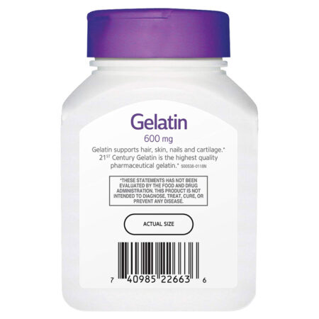 21st Century, Gelatin - 600 mg - 100 Cápsulas - Image 3