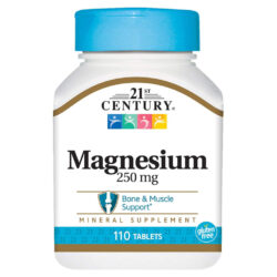 Magnésio 21st Century - 250 mg - 110 Comprimidos: Essencial para sua Saúde e Bem-Estar