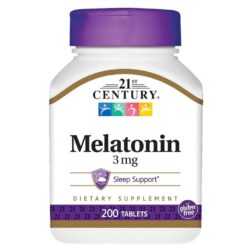 21st Century Melatonina 3mg - 200 Tabletes para Sono Reparador