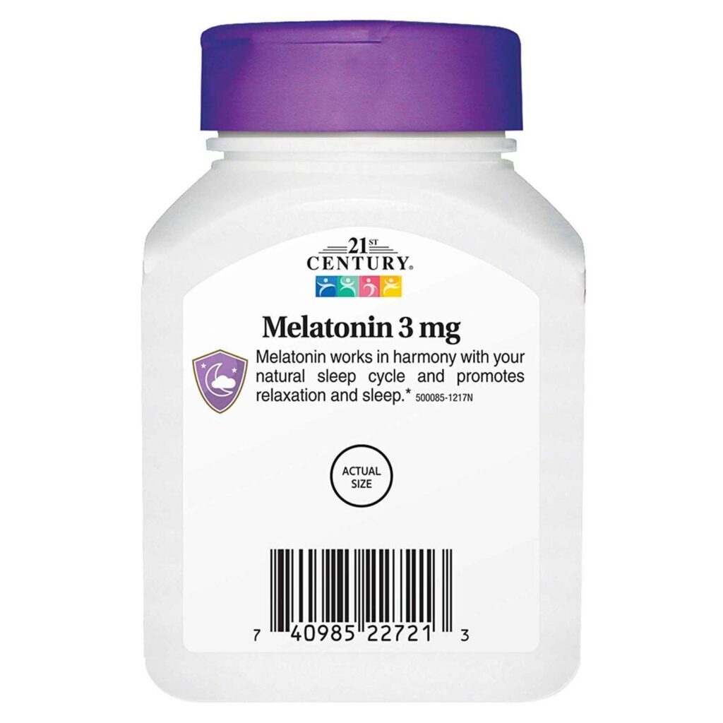 21st Century Melatonina 3mg - 200 Tabletes para Sono Reparador - Imagem 2