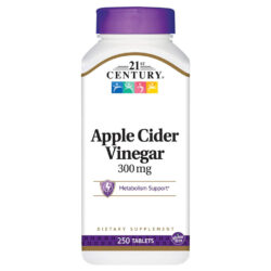 21st Century Vinagre de Cidra de Maçã 300 mg - 250 Tabletes - Suporte ao Bem-Estar