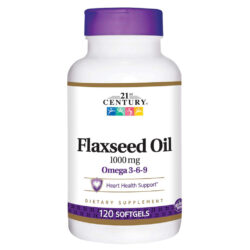 Óleo de Linhaça 1000mg 21st Century - 120 Cápsulas Gel - Saúde Cardiovascular