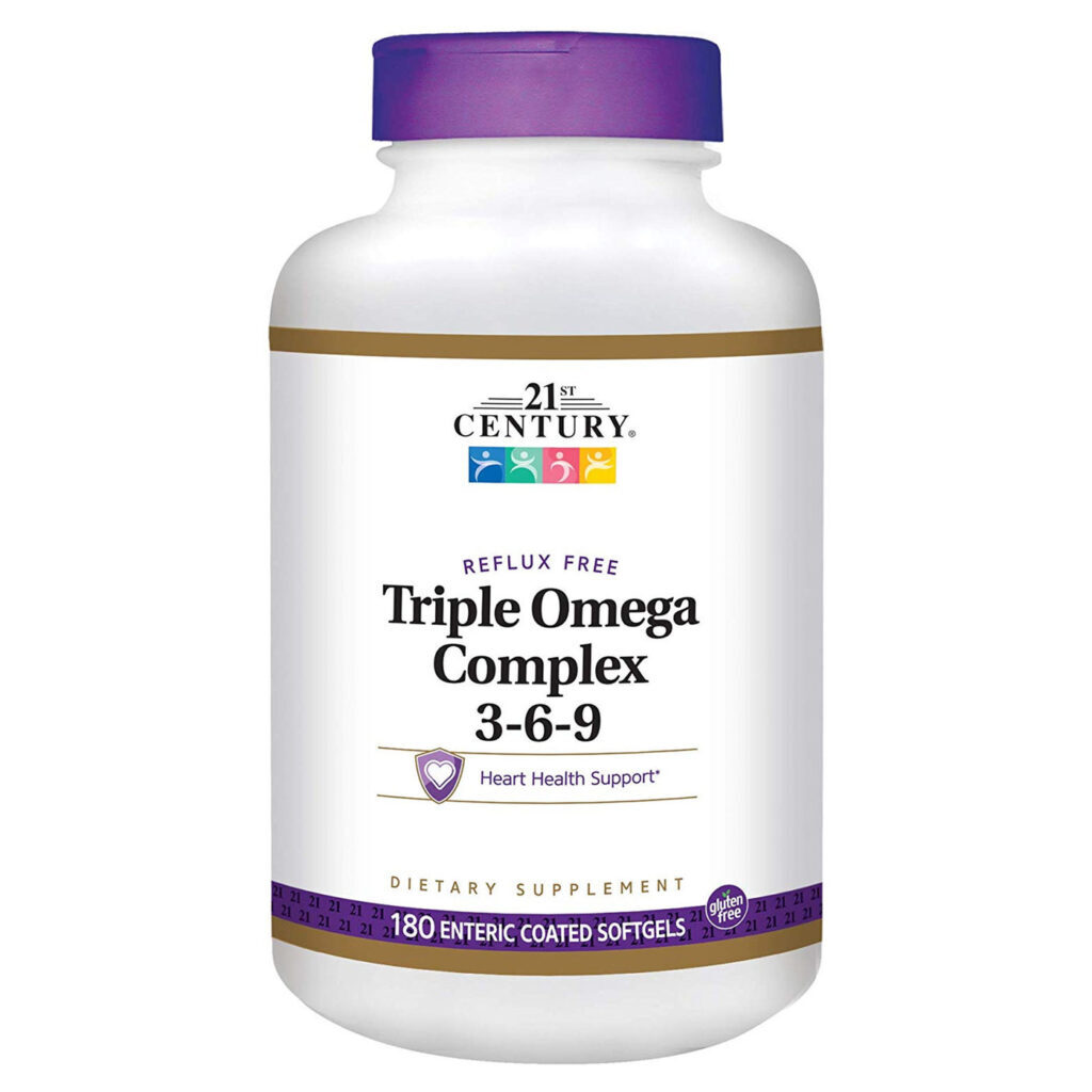 Complexo Triplo Ômega 3-6-9 21st Century - 180 Cápsulas em Gel: Saúde Cardiovascular e Bem-Estar Completo