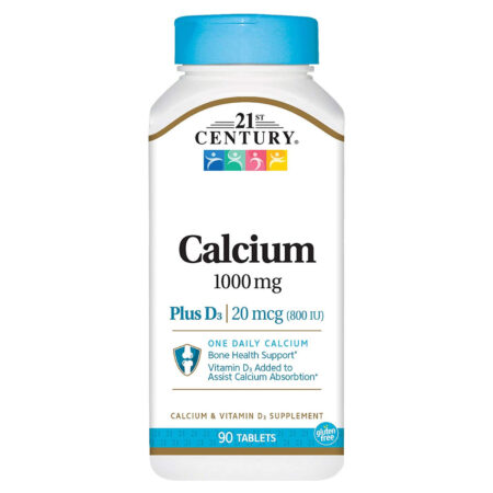 21st Century Calcium Plus D3 - 1000 mg - 90 comprimidos