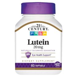 Luteína 20 mg 21st Century - 60 Cápsulas em Gel para Visão Saudável